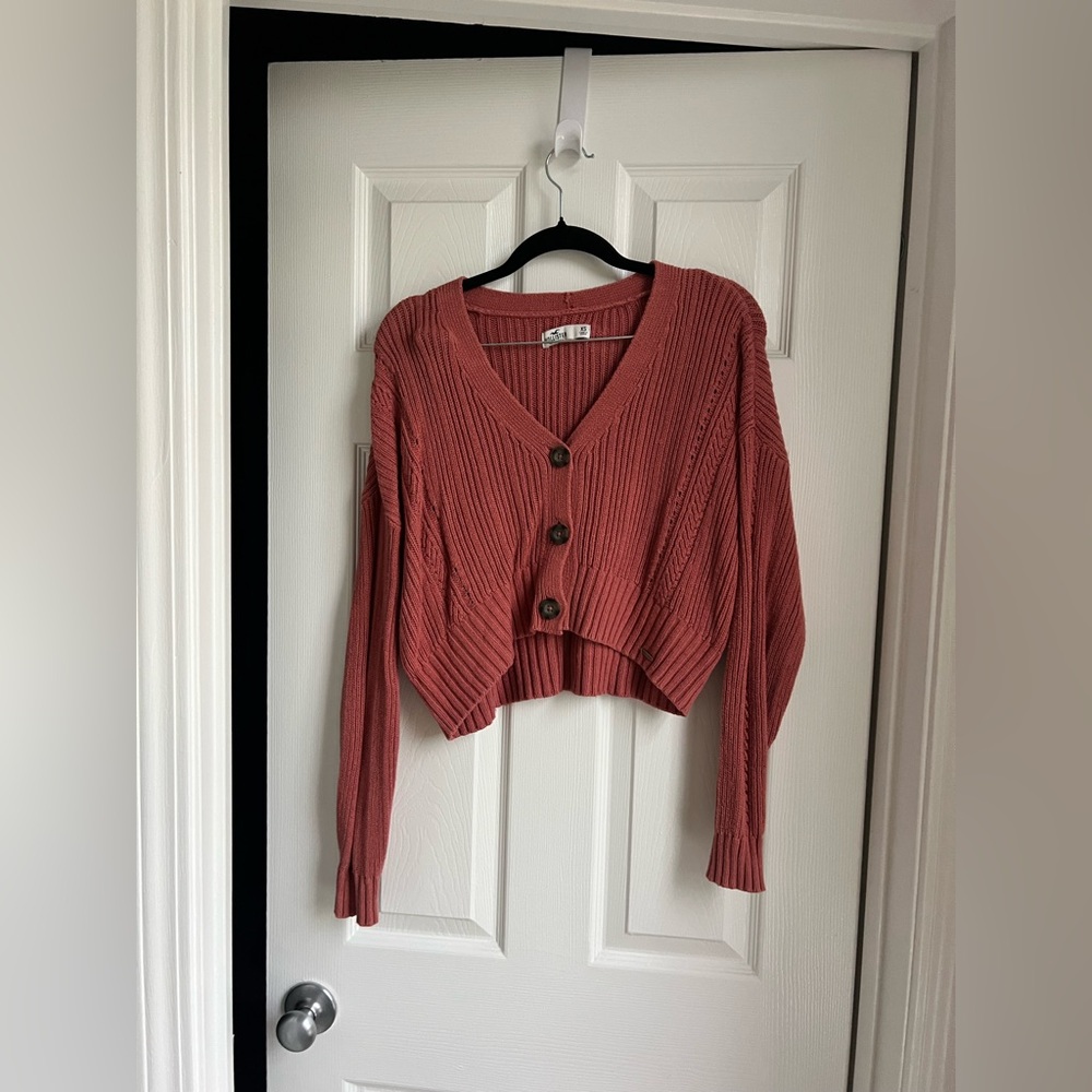 Hollister Women's Cropped Cardigan - Rust